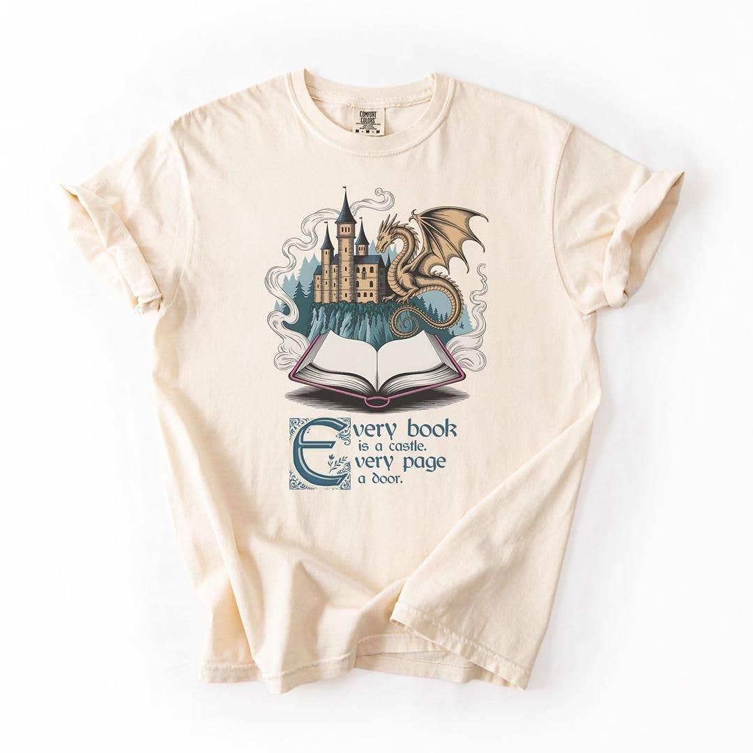 Mystical Book Lover T-Shirt, Fantasy Fan Gift, Cozy Bookworm