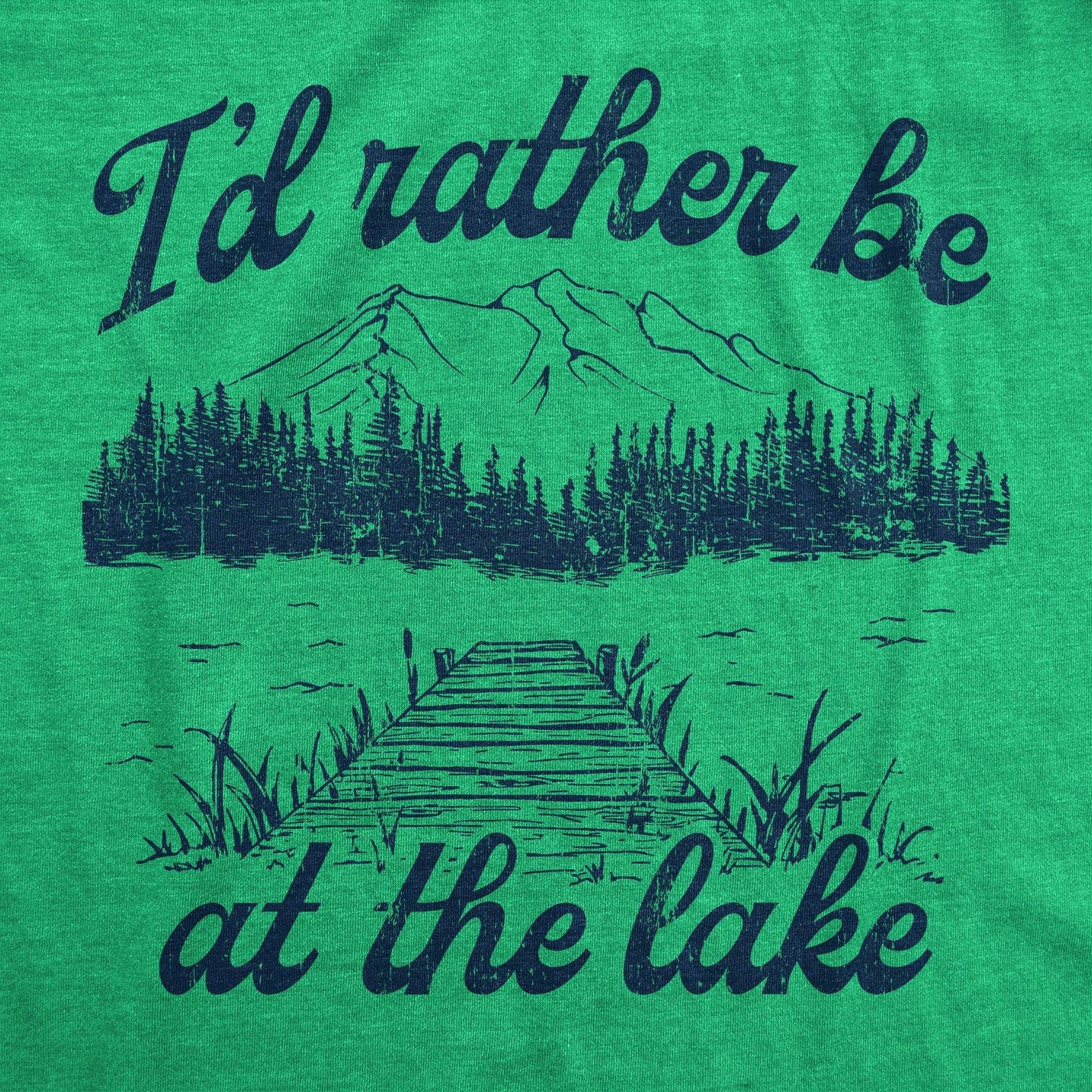 Id Rather Be At the Lake Men's Tshirt Camping Graphic Tee