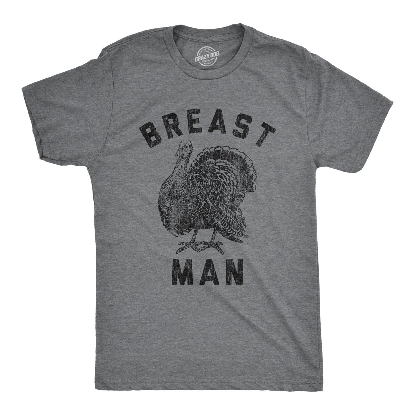 Breast Man Men's Tshirt Thanksigiving Graphic Tee Western T