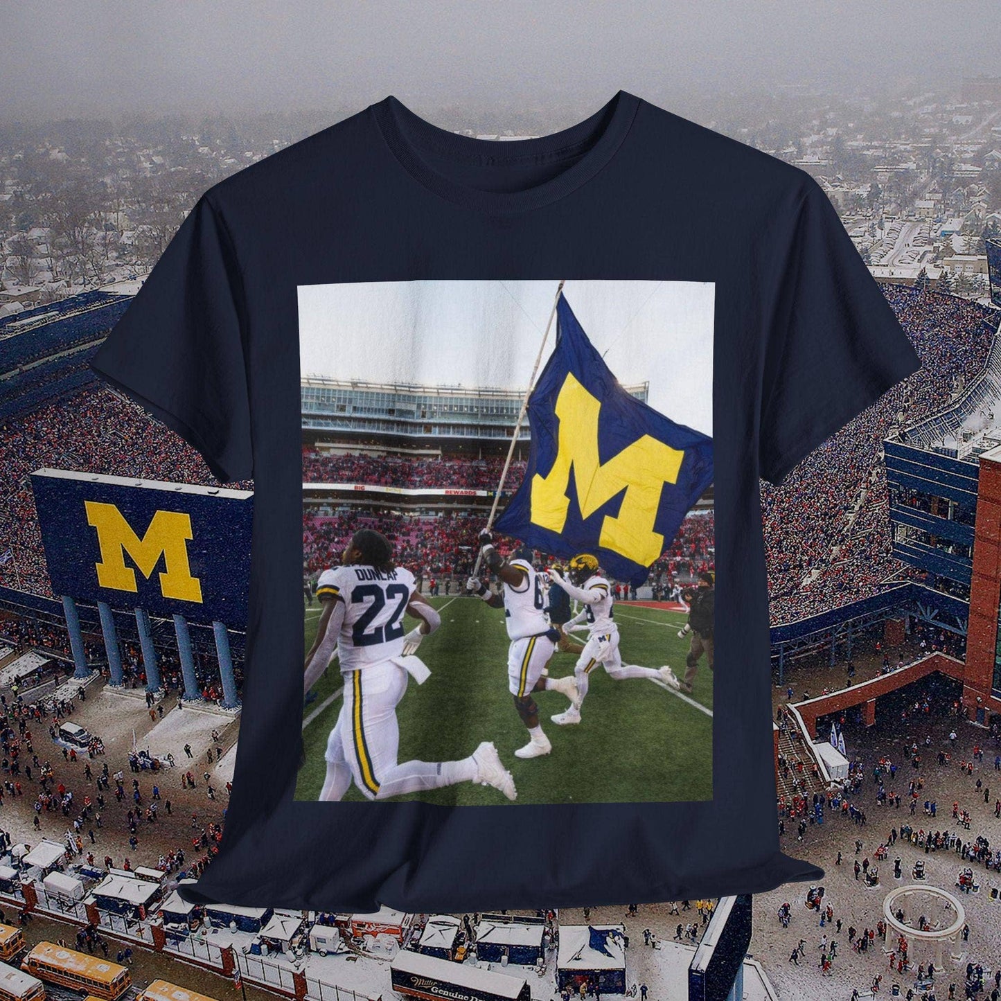 Michigan Wolverines Football Shirt - Vintage Block M Tee