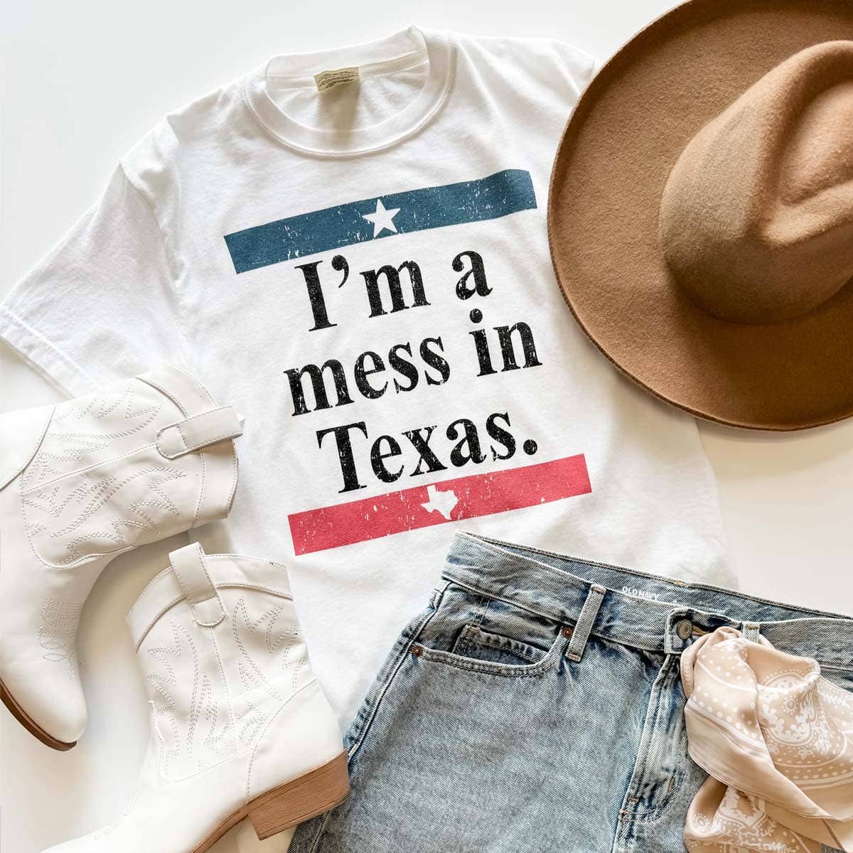 I'm A Mess in Texas Graphic Shirt, Texas Tee, Texas Graphic