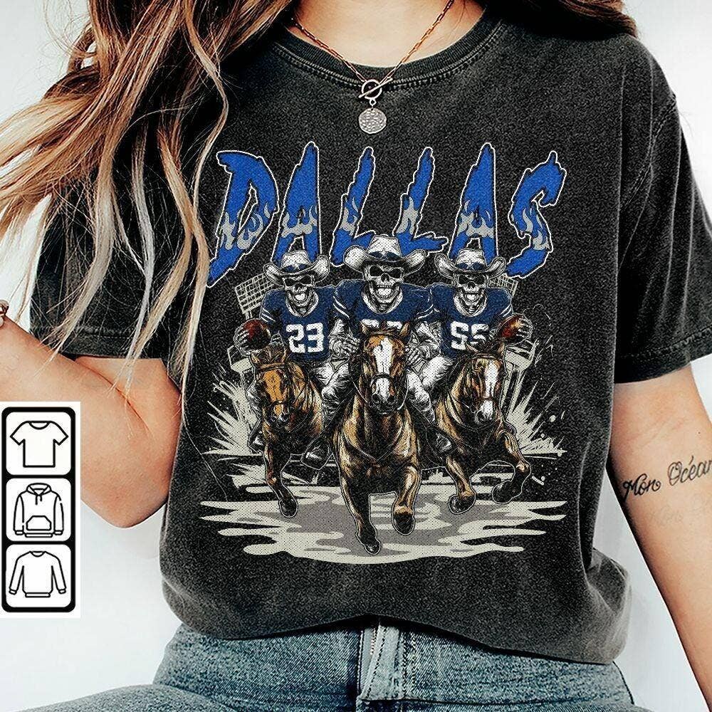 Vintage Skeleton Football Player Riding Horse Unisex Shirt