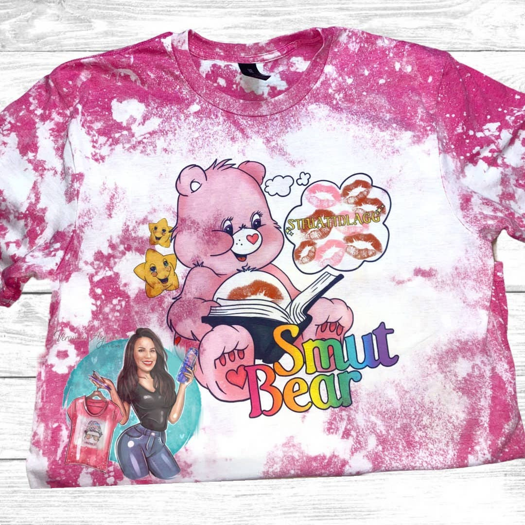 Smut Bear Care Bears – Funny 90's Kid Bleached T-Shirt