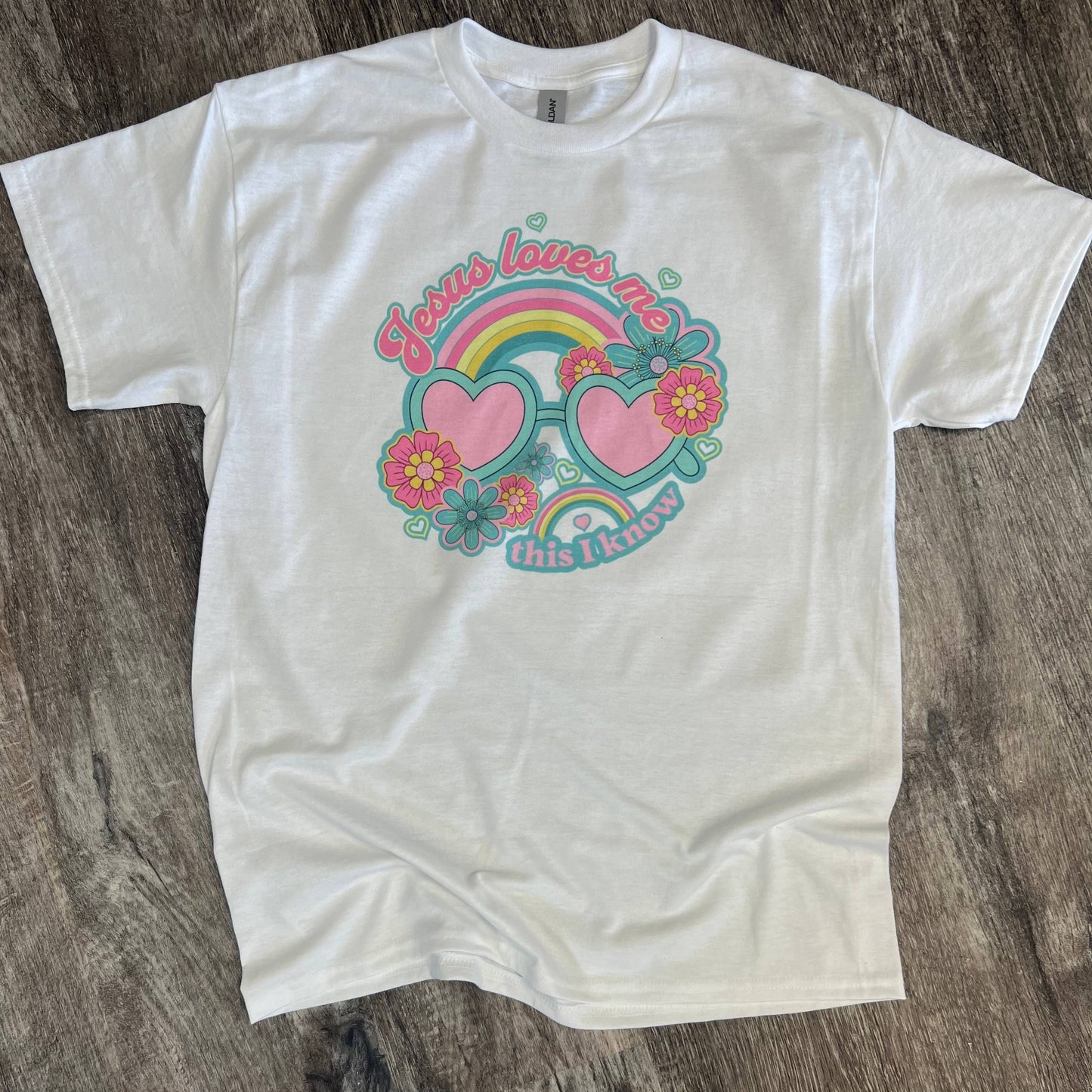 Jesus Loves Me This I Know On White Tee