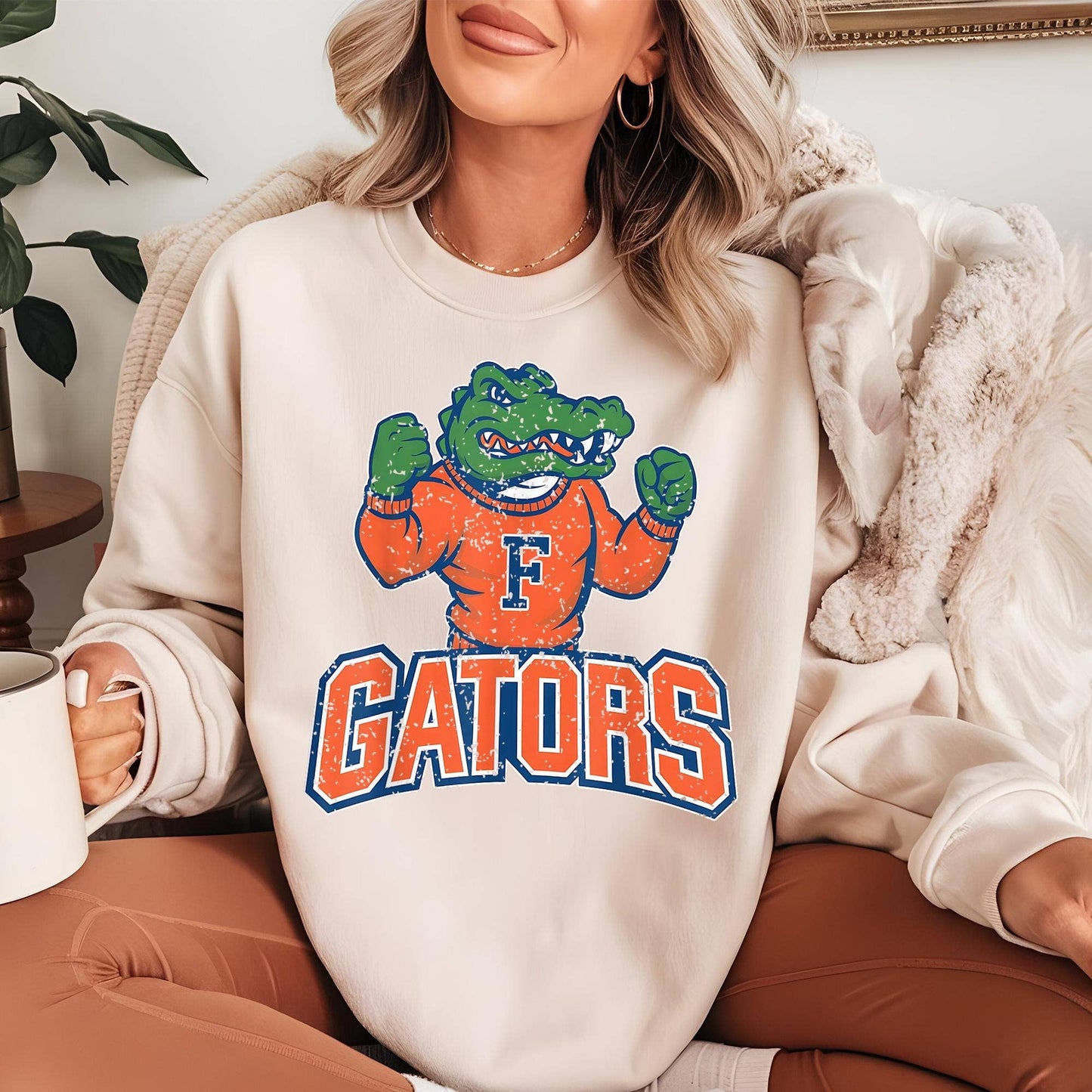 Vintage Florida Gators Retro Mascot Tee - Football Game Day