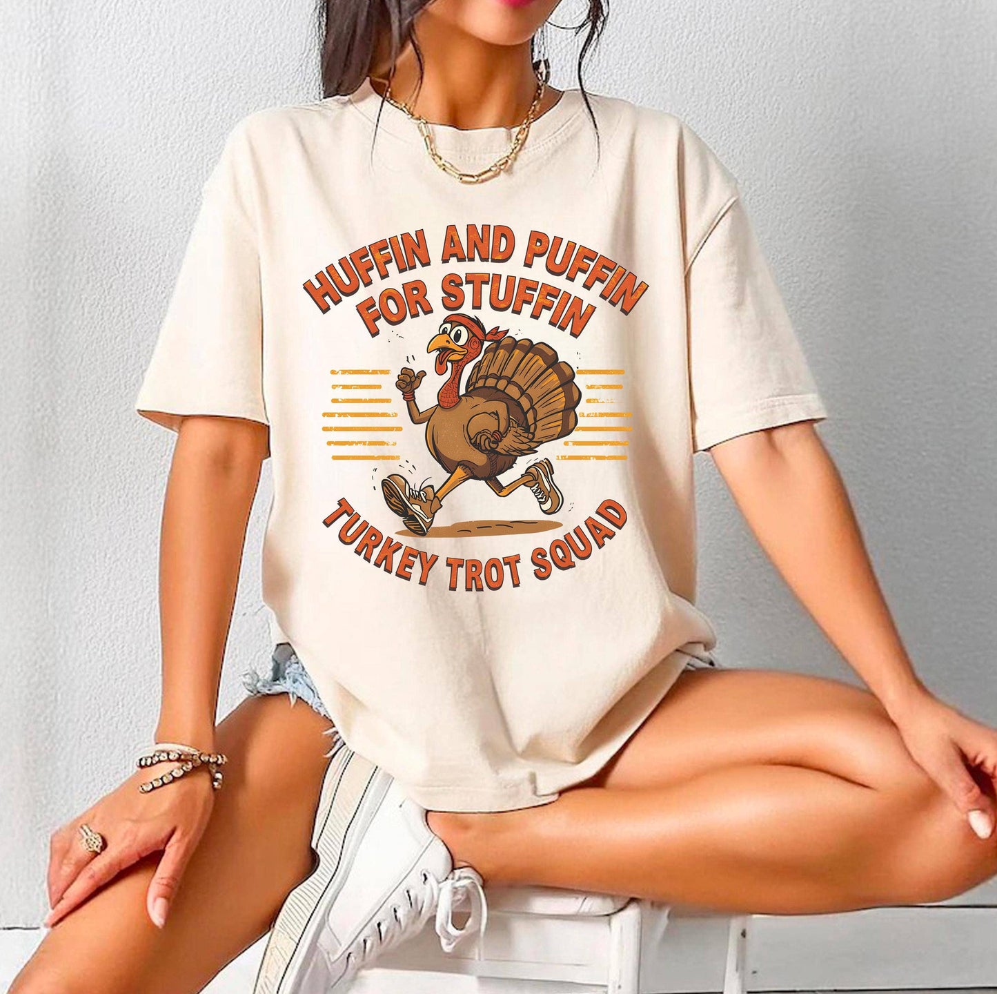 Turkey Trot Squad Matching Family Thanksgiving Tee