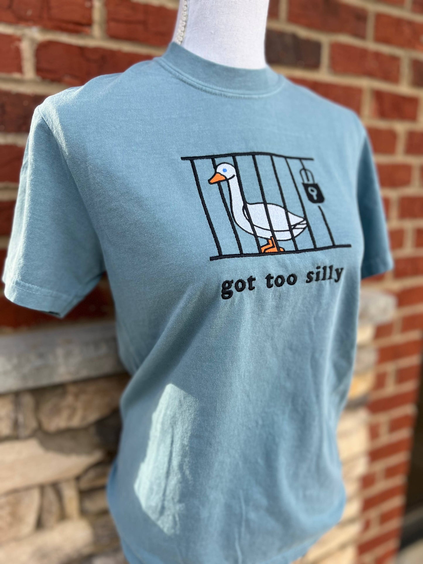 Got Too Silly Embroidered Tee On Comfort Colors