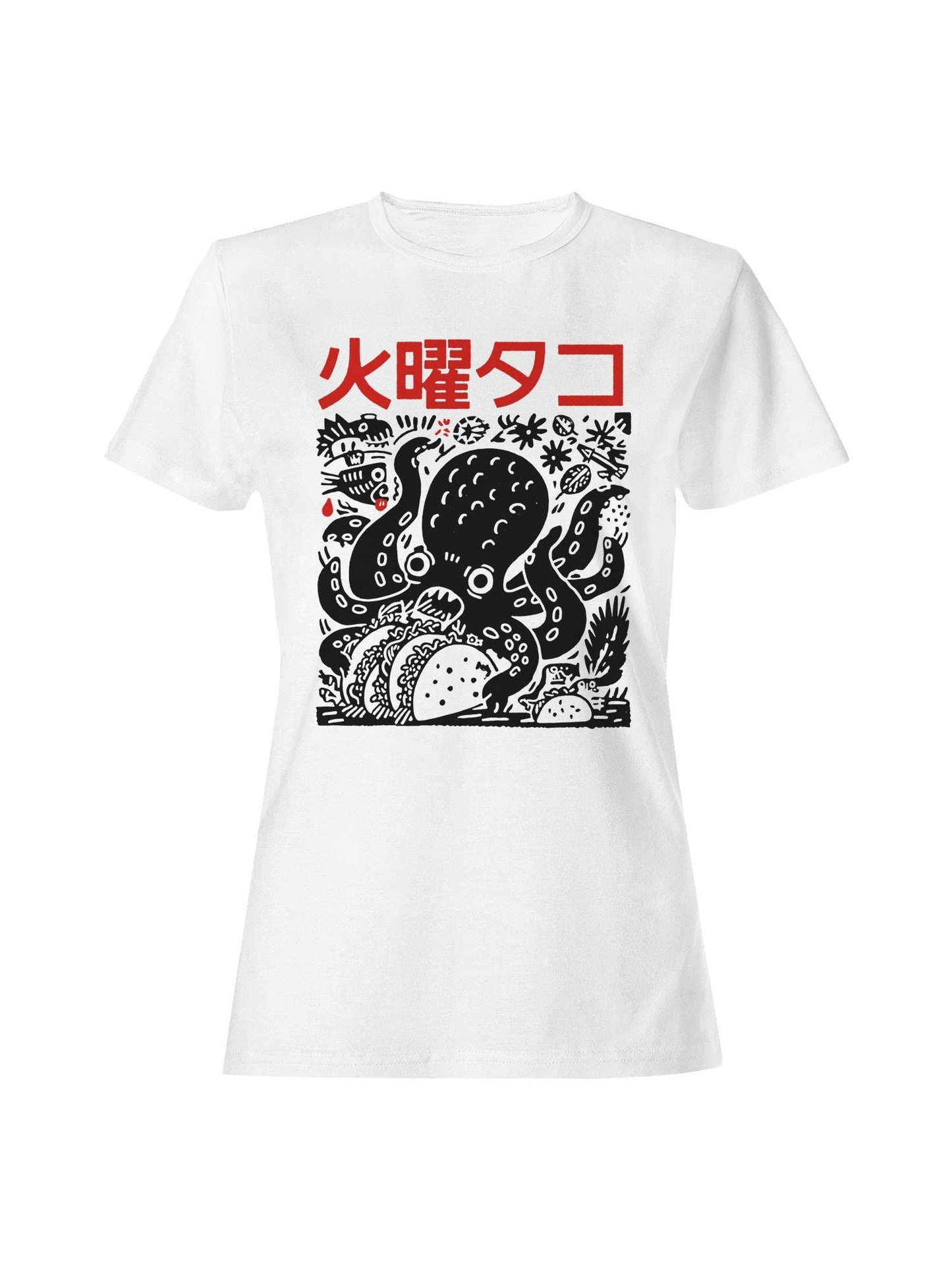 Octopus Taco Art - 火曜タコ Design Women's T-Shirt