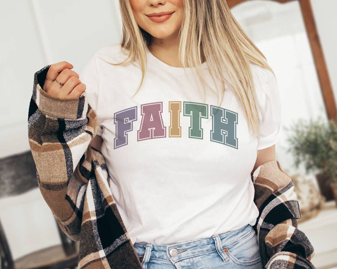 Faith Easter Pastel - Cute Church Easter Shirt