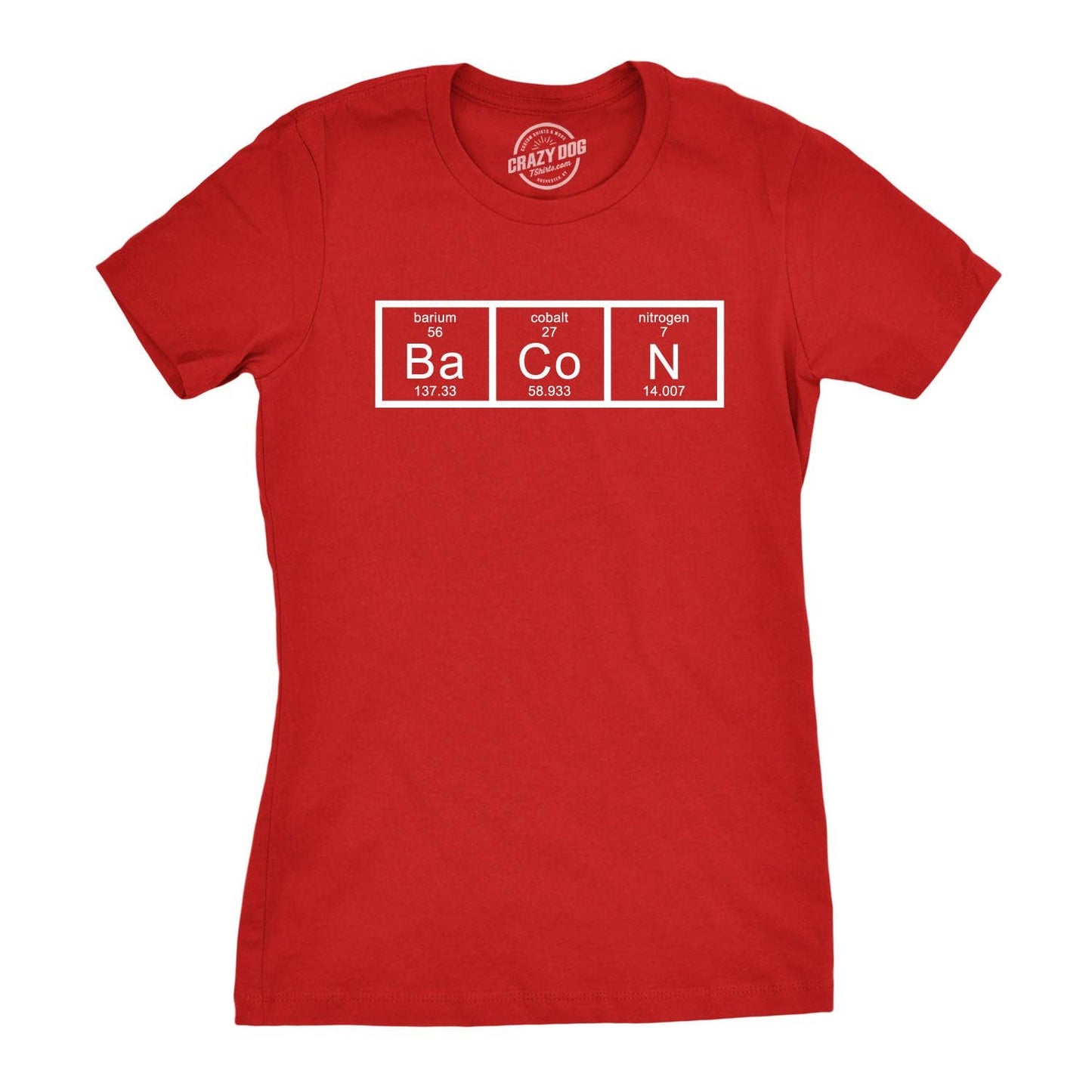 Chemistry of Bacon Women's Tshirt Science Graphic Tee