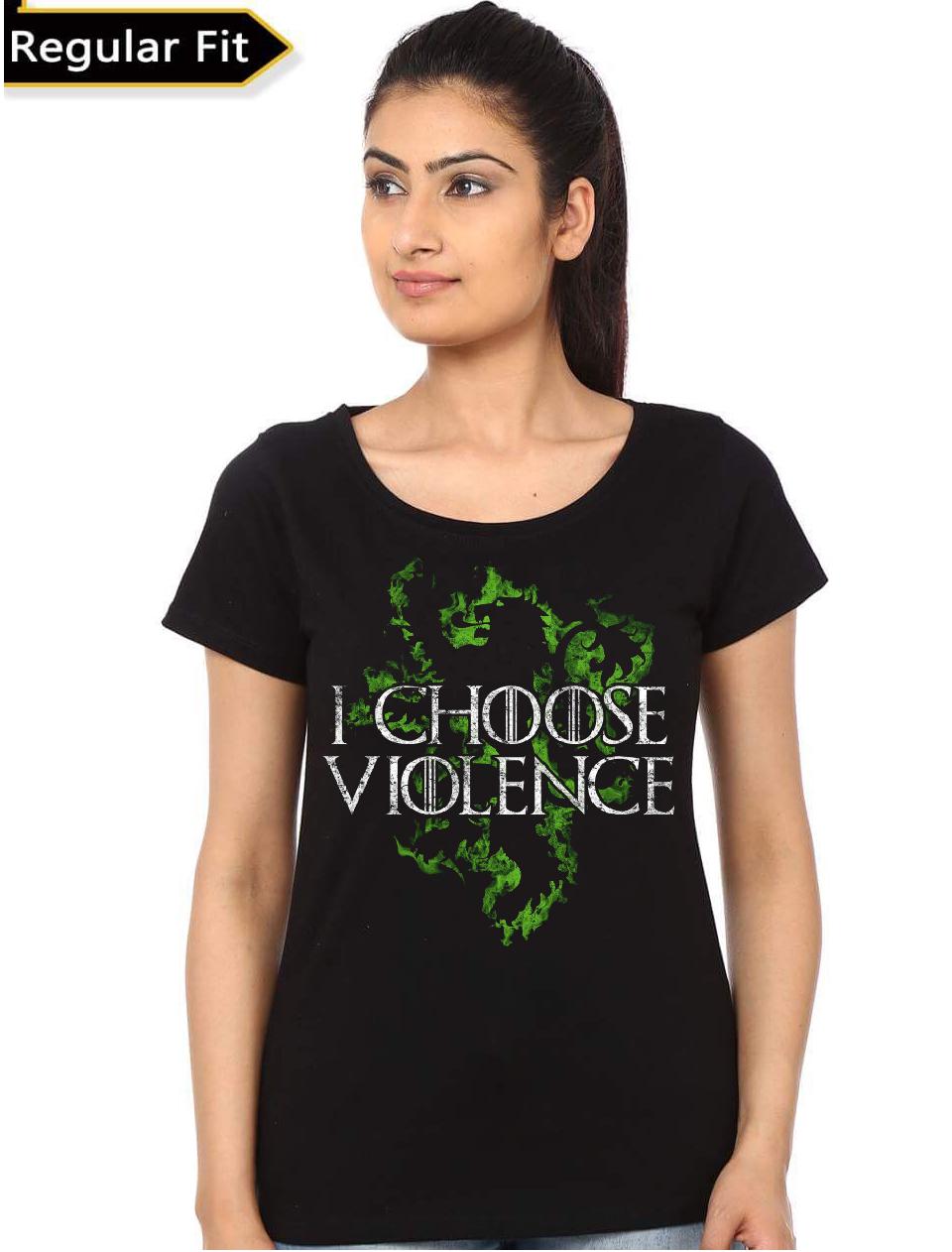 I Choose Violence Black T-Shirt