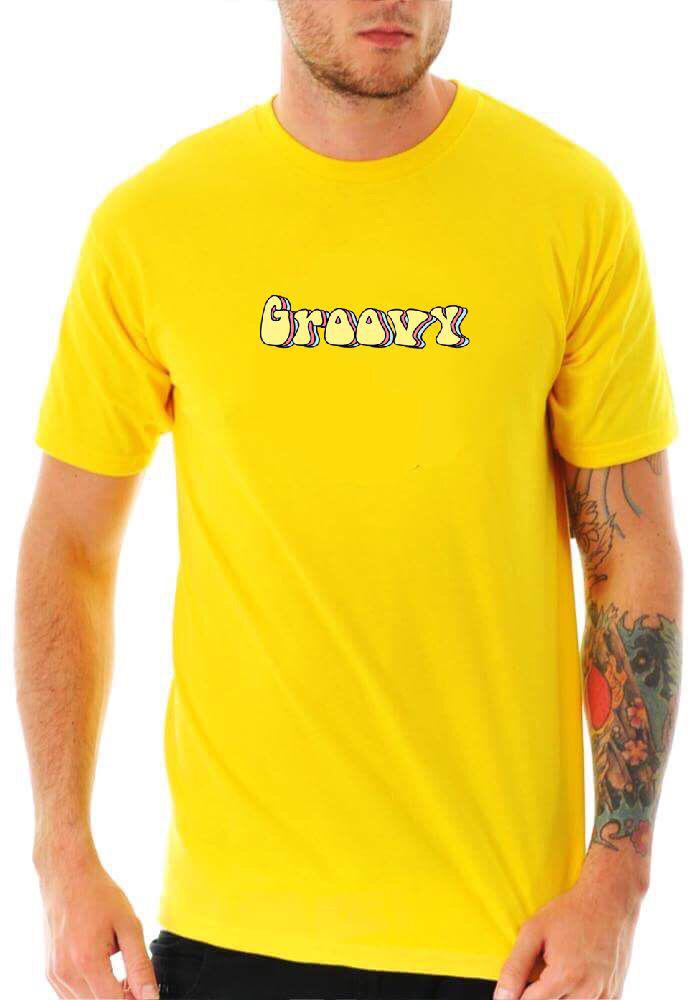 Groovy Half Sleeve Yellow T-Shirt