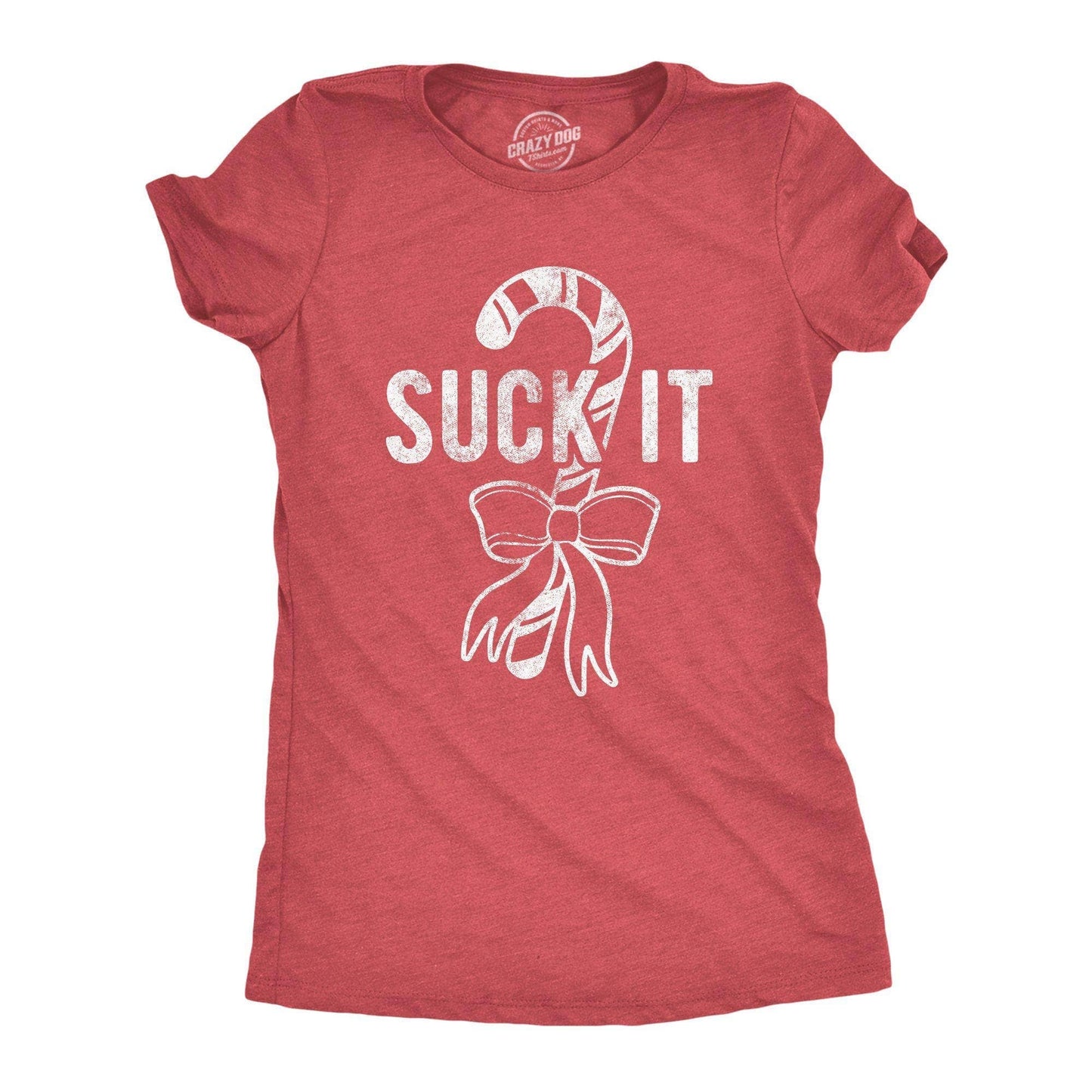 Suck It Women's Tshirt Christmas Graphic Tee Western Plus