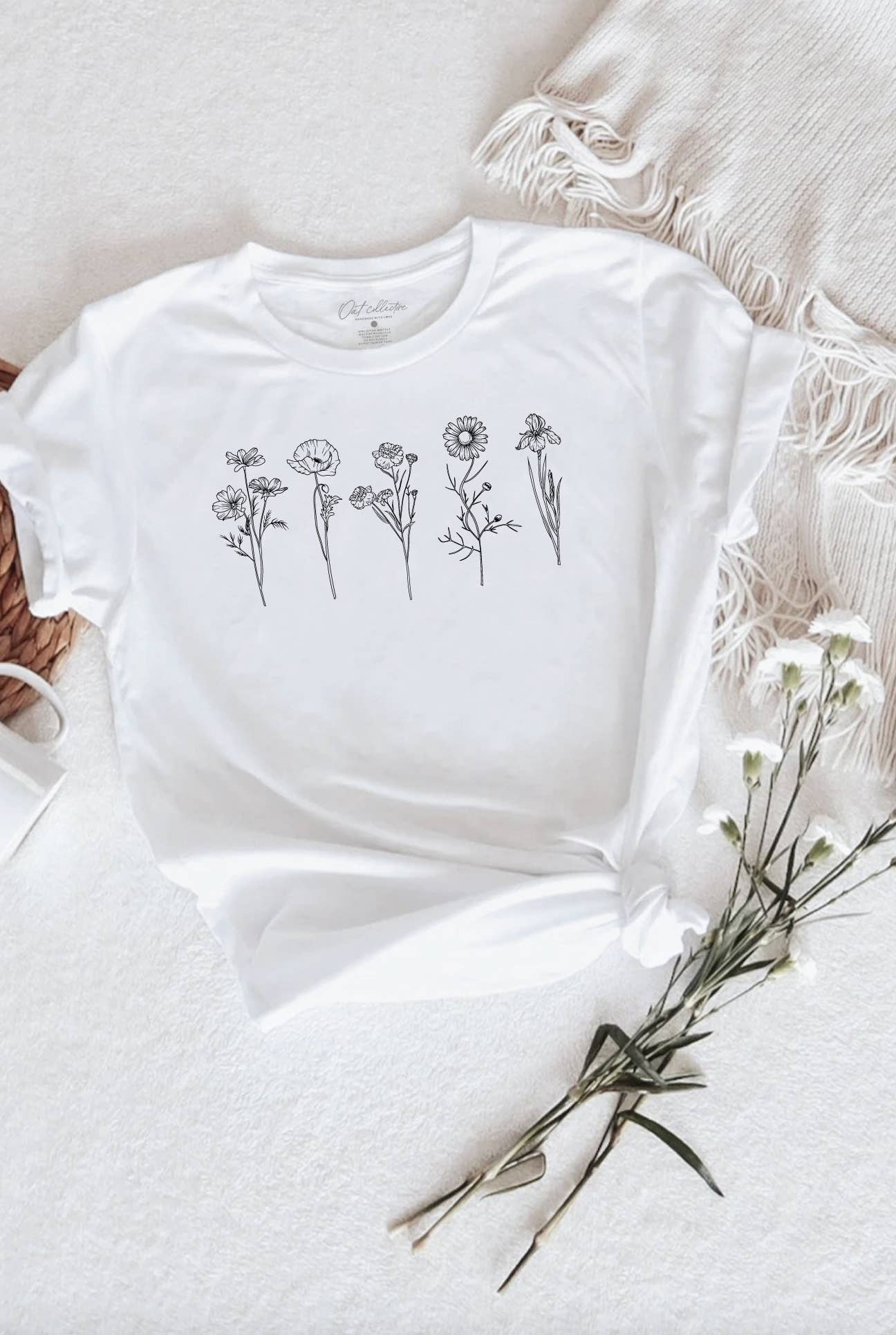 Flower Row Graphic T-Shirt