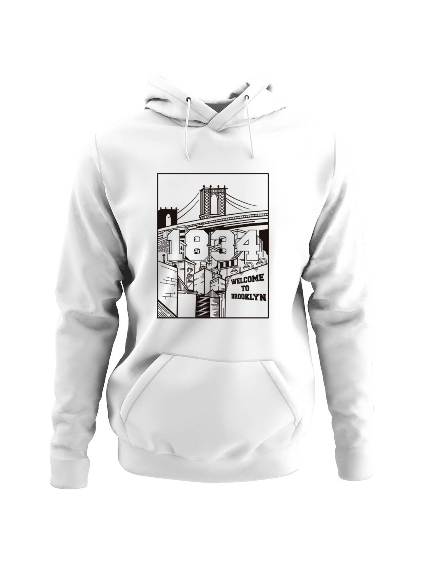 Brooklyn Bridge Art Print Men's Hoodie
