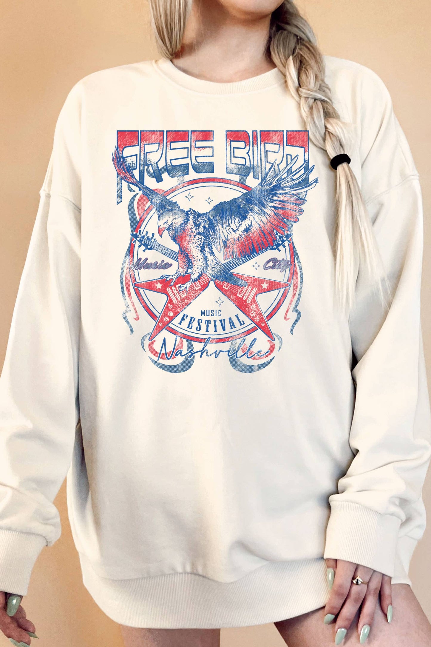 Free Bird Nashville Music Festival Oversize Terry Sweatshirt