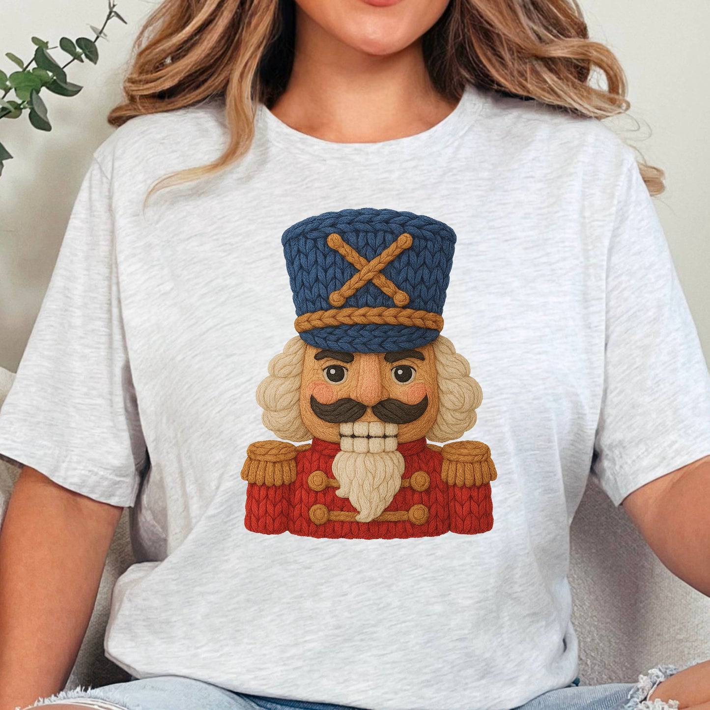Faux Yarn Christmas 2025 Graphic Tee | Gildan