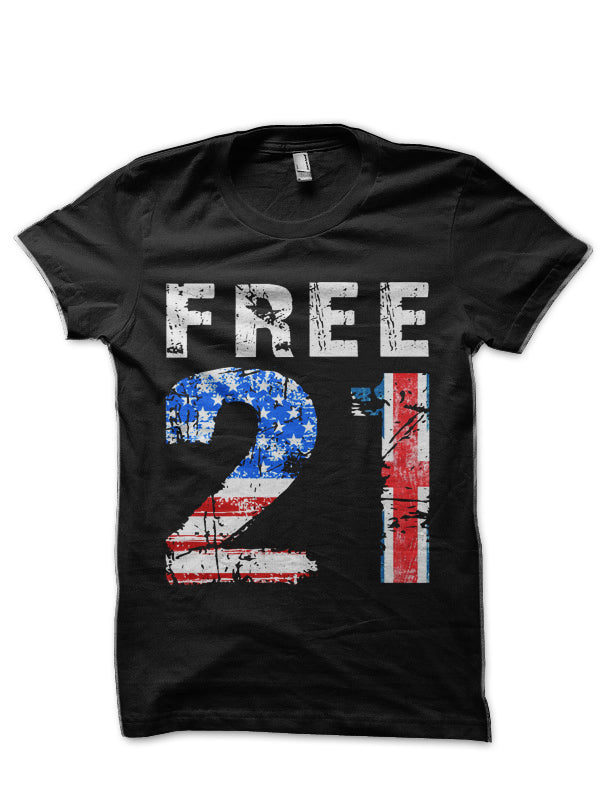 FREE 21 Savage Jersey Style Black T-Shirt