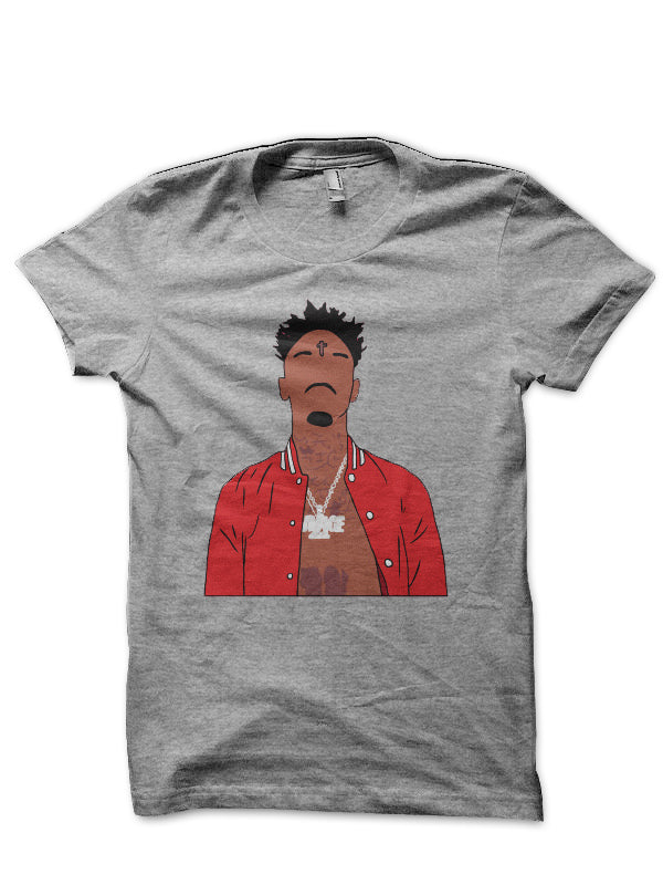 21 Savage Minimalist Grey T-Shirt