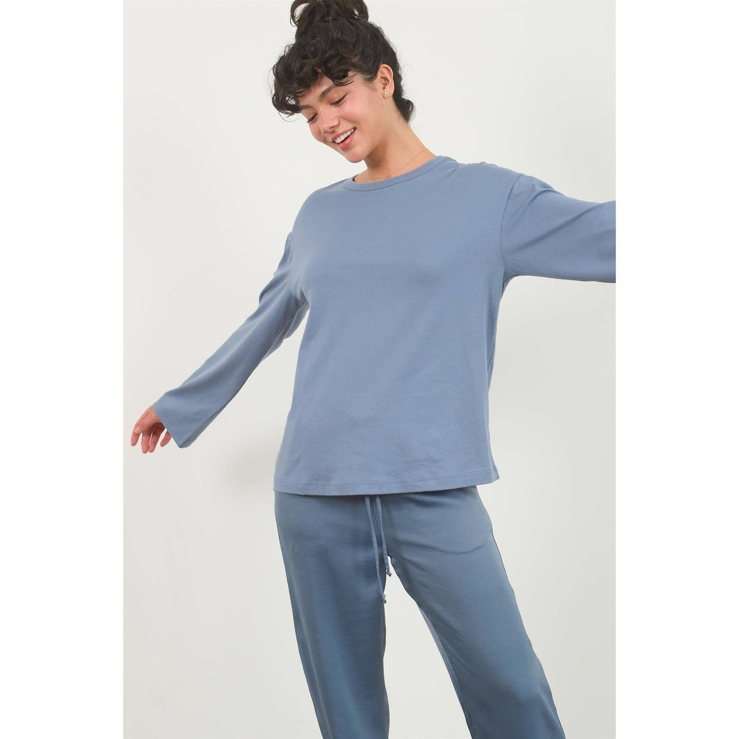 Crew Neck Long Sleeve Tee