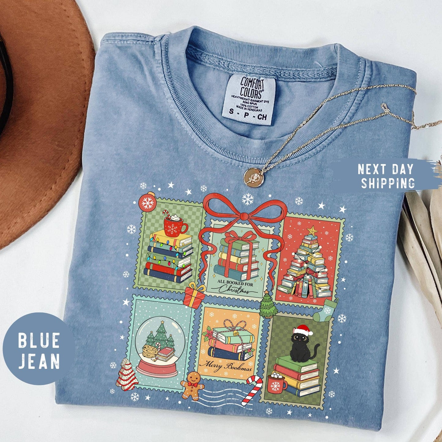 Christmas Book Lover Tee