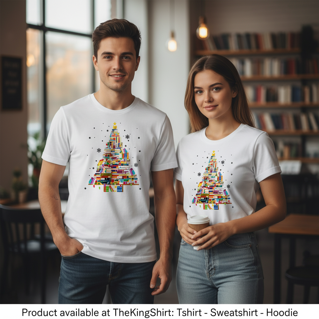 Book Lover's Christmas Tree Cozy Sweatshirt Gift