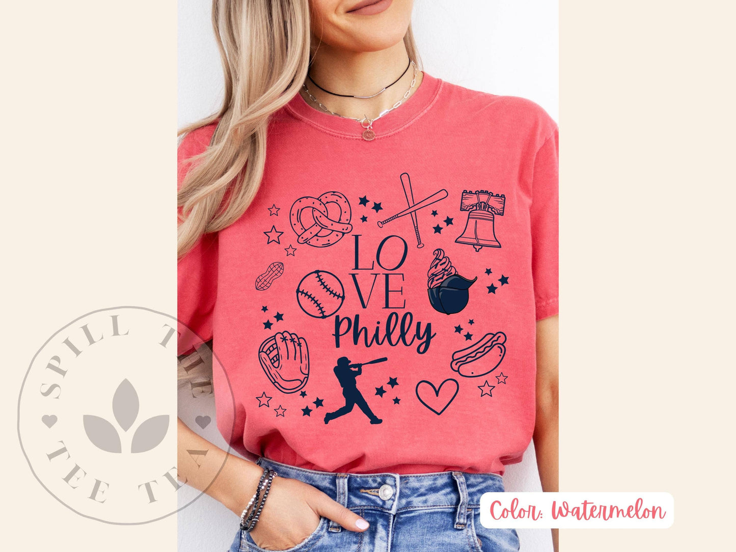 Love Philly Baseball T-Shirt - Philadelphia Fan Gift