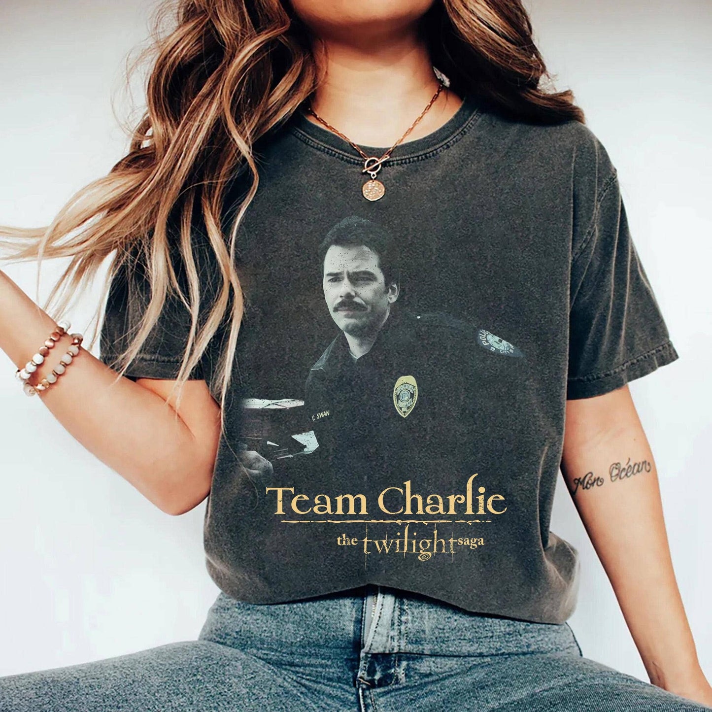 Vintage Twilight Movie Tee, Team Charlie Bootleg Shirt