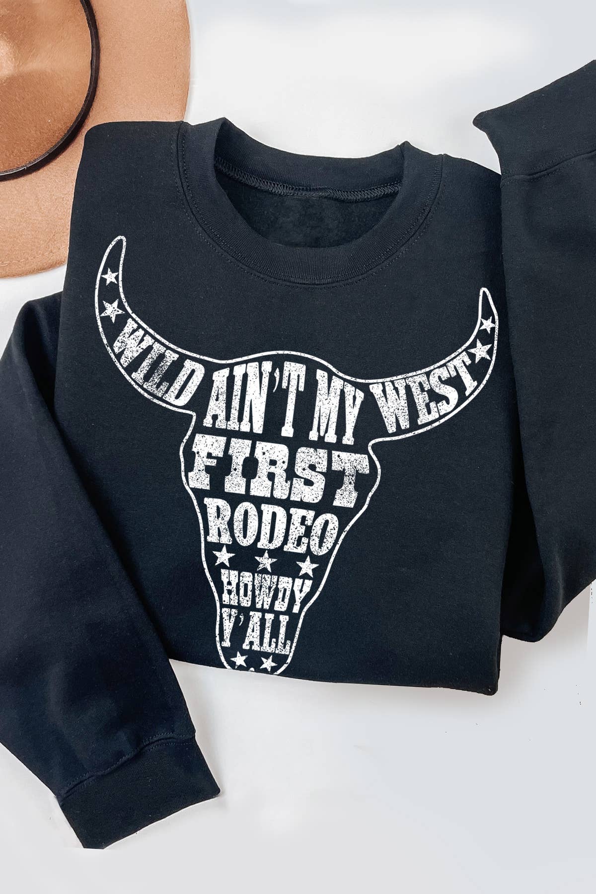 Women Western Graphic Print Pullover Sweater Top