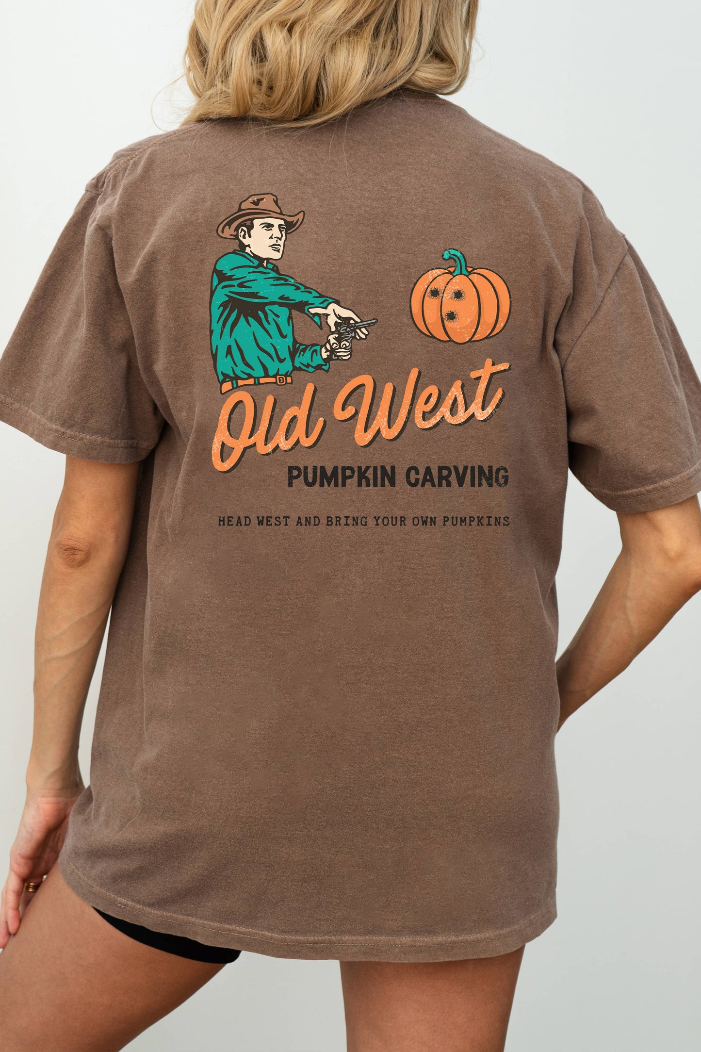 Old West Pumpkin Carving Graphic Tee