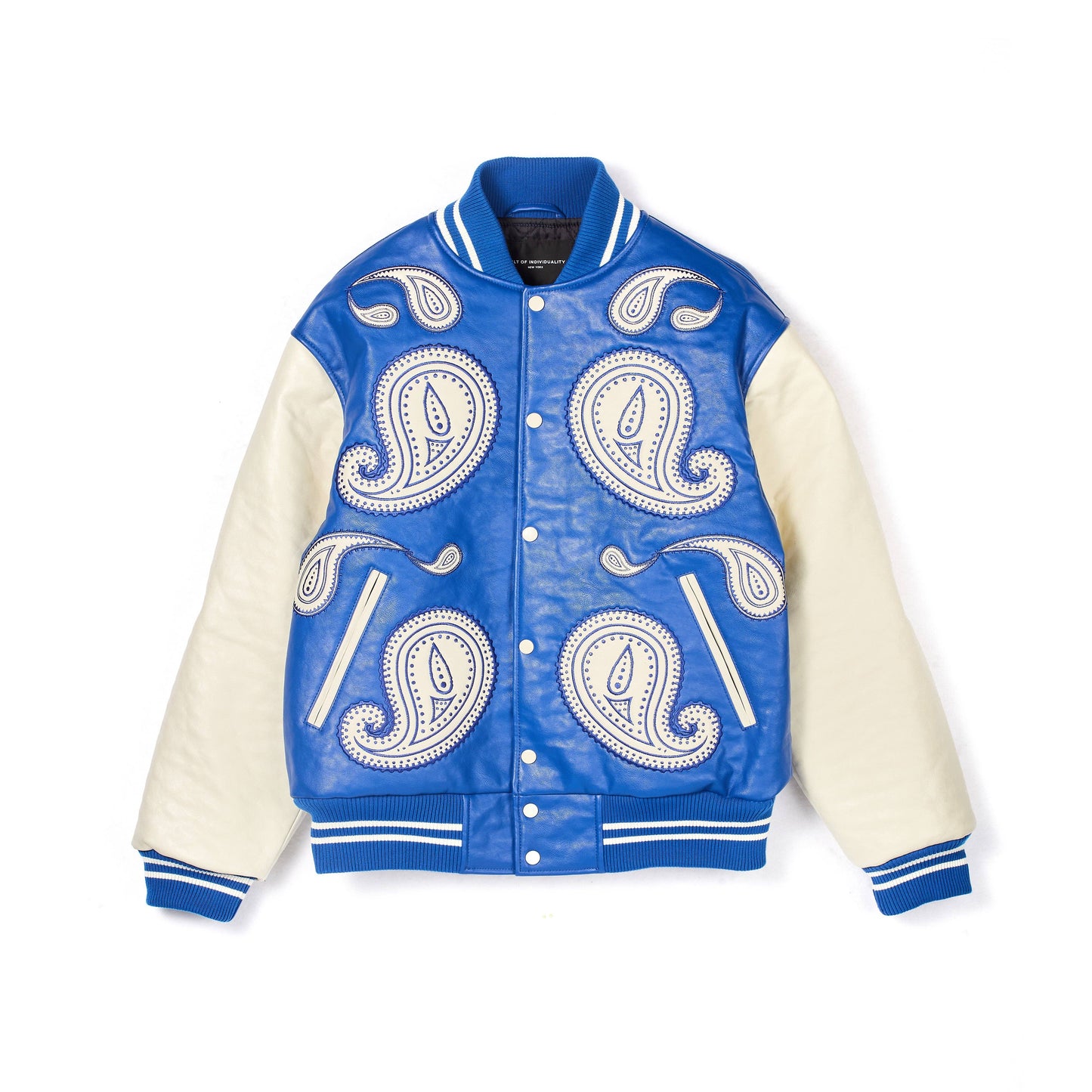 Varsity Paisley Jacket in Royal Blue