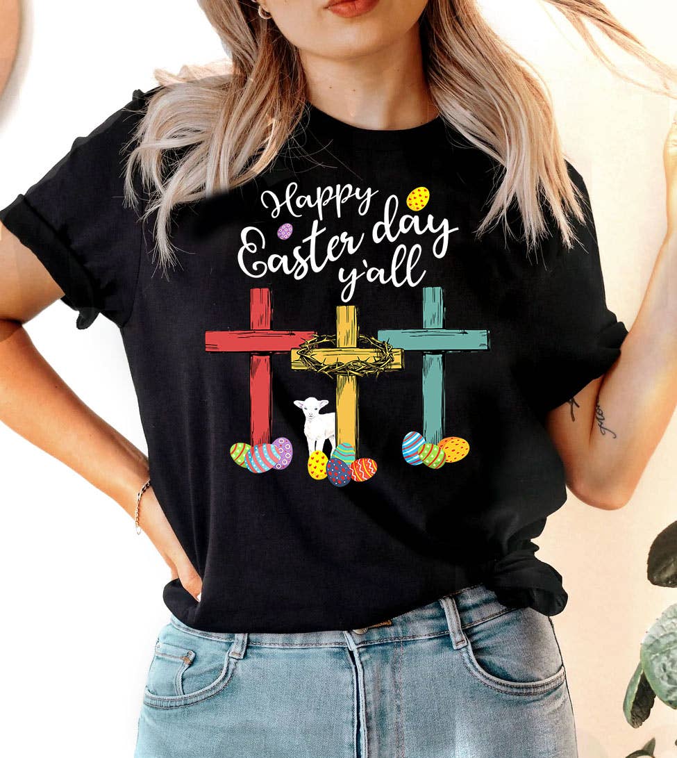 Happy Easter Y'all - Religious Easter Jesus God T-Shirt