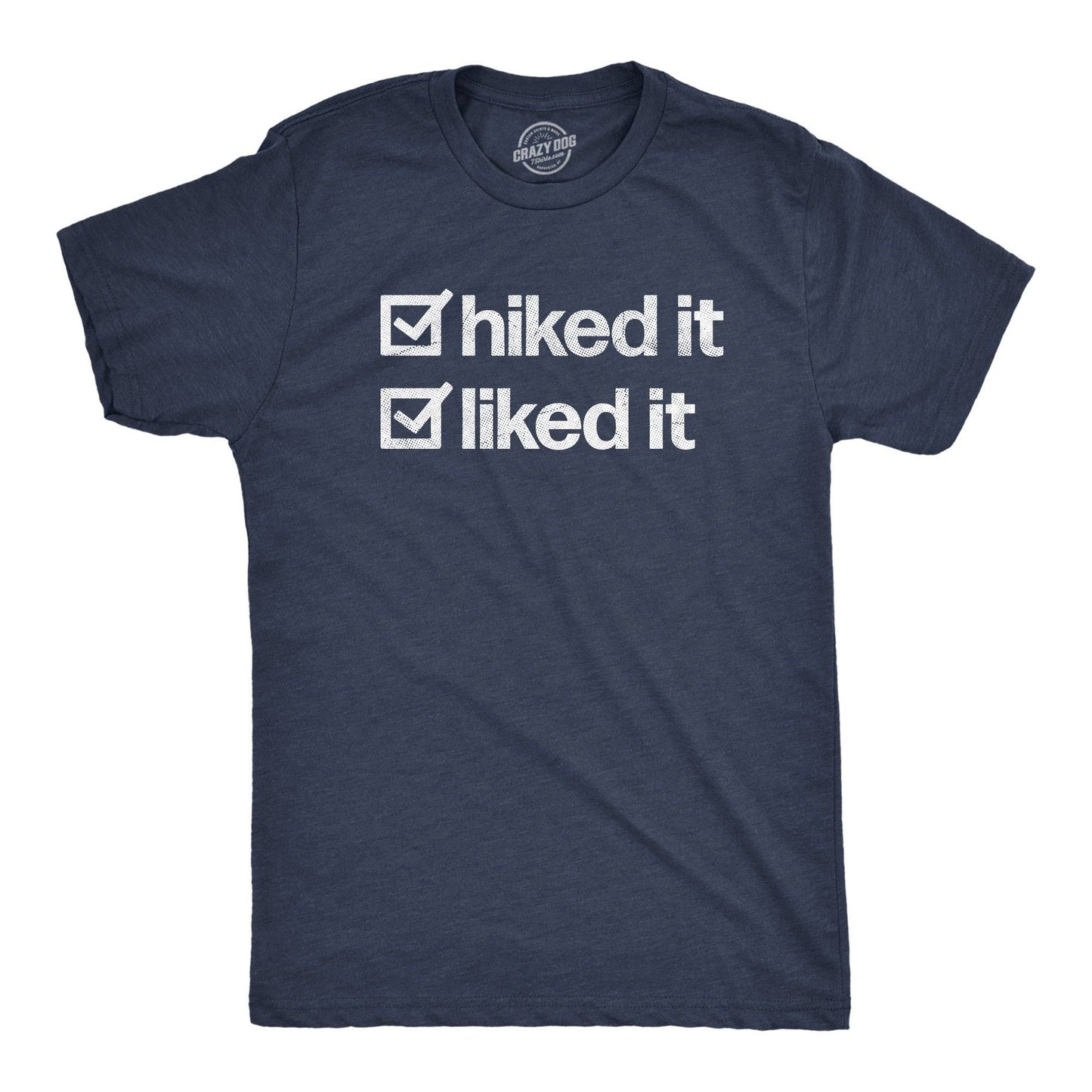 Hiked It Liked It Men's Tshirt Camping Graphic Tee Western T