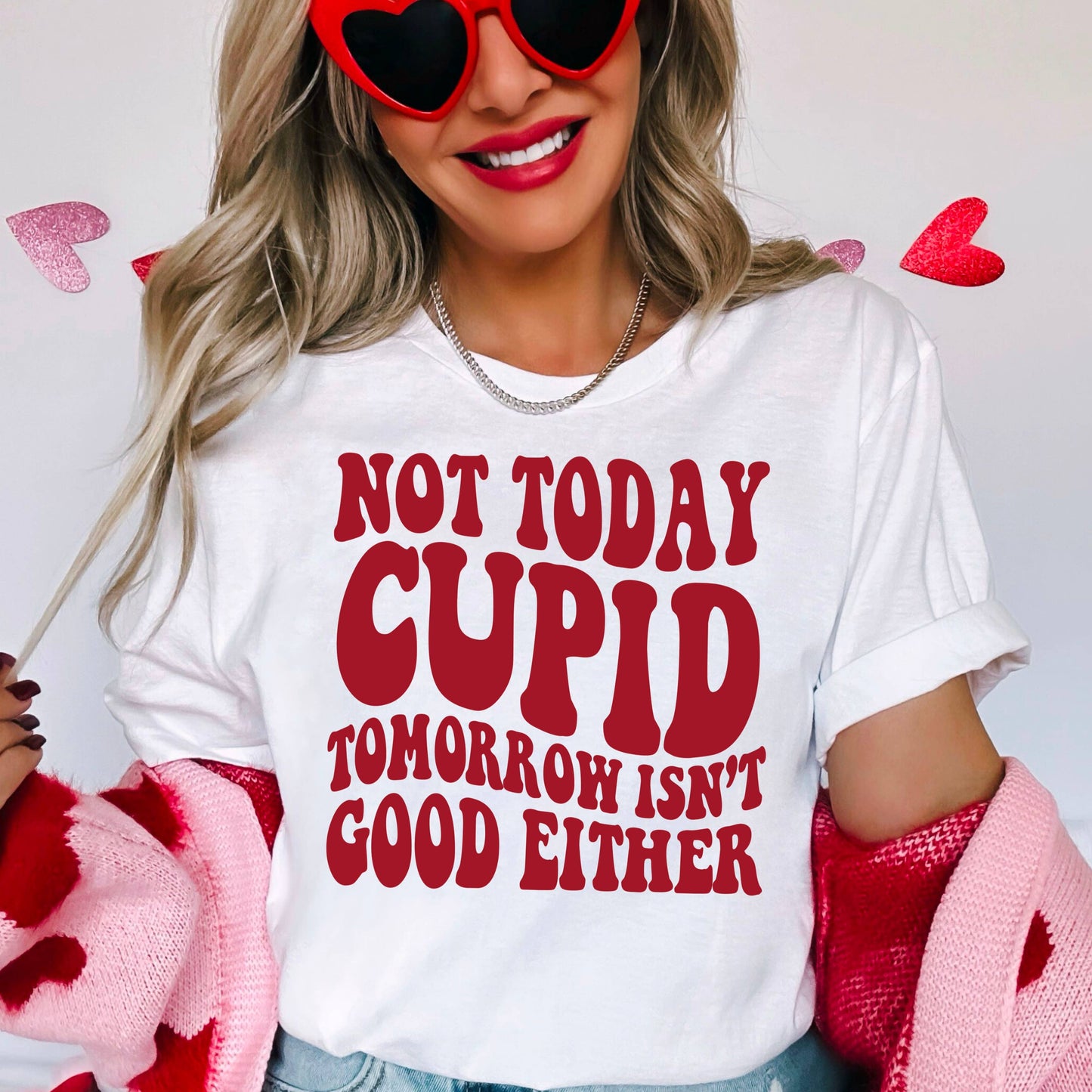 Not Today Cupid ValentineāS Day Graphic Tee | Gildan