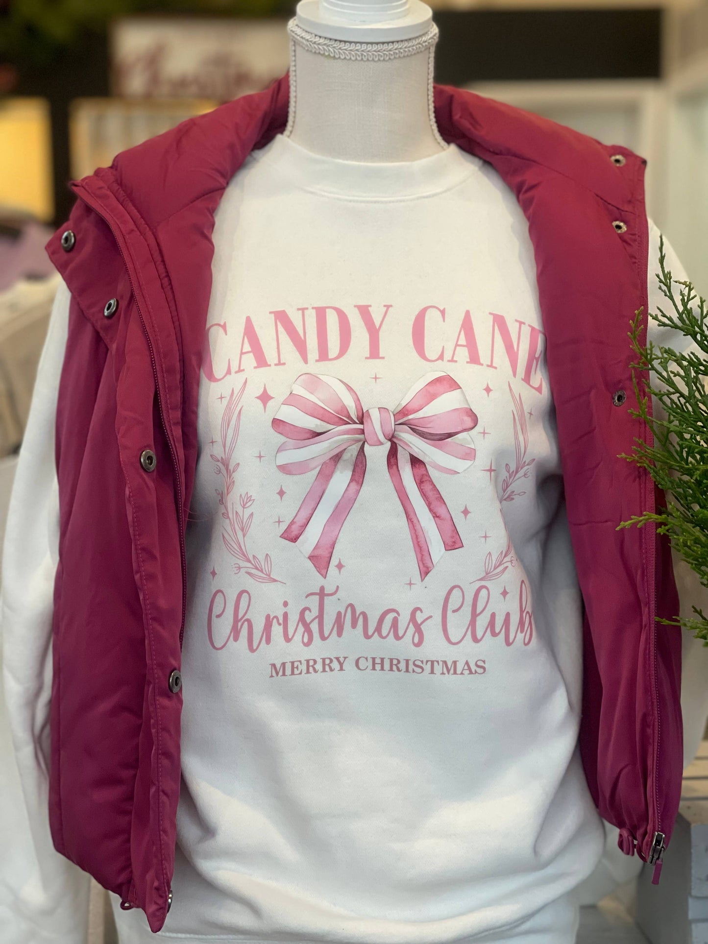 Candy Cane Christmas Crewneck Sweatshirt