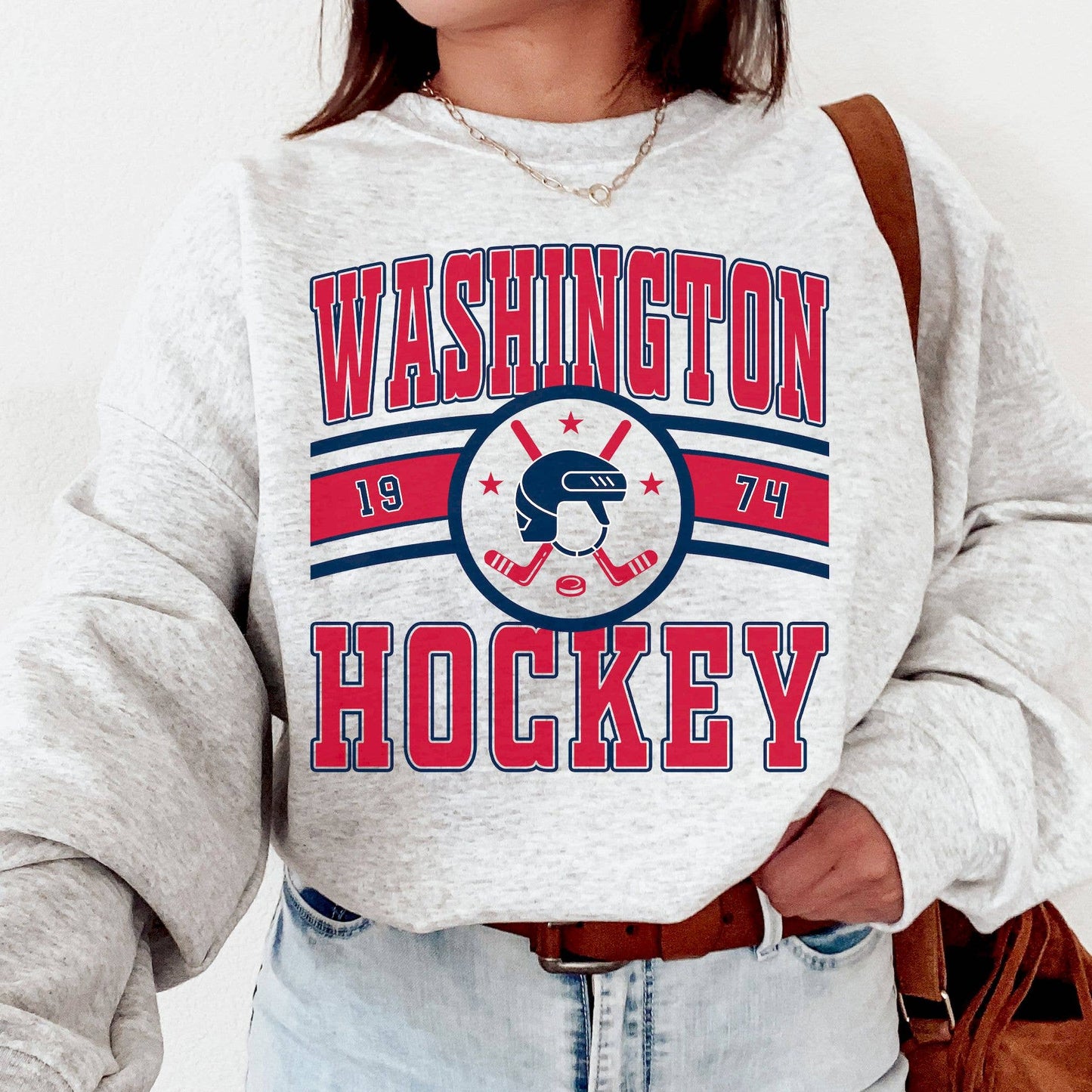 Vintage Washington Capitals Hockey Fan Sweatshirt, Retro Sty