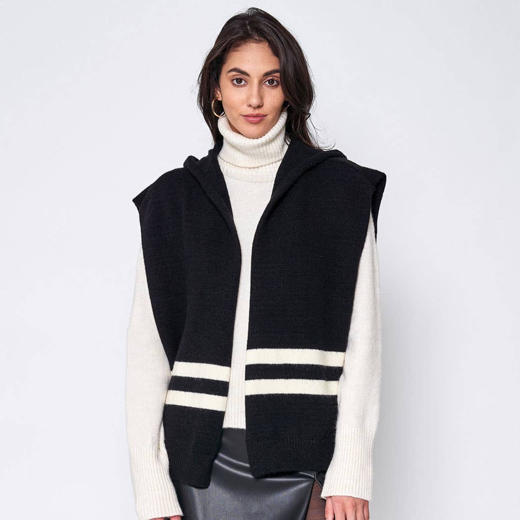 Double Stripe Knitted Sweater Scarf