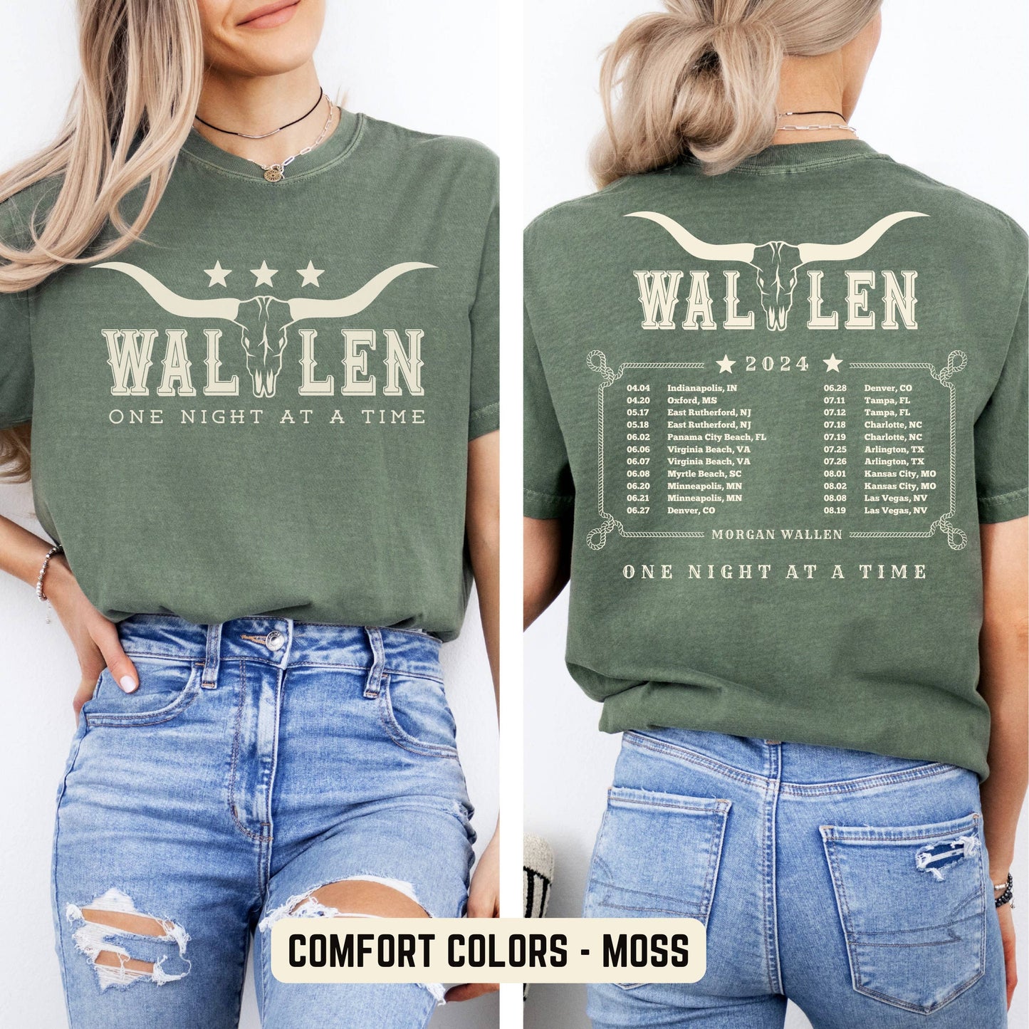 Morgan Wallen 2024 Tour Comfort Colors Shirt - Longhorn Tee