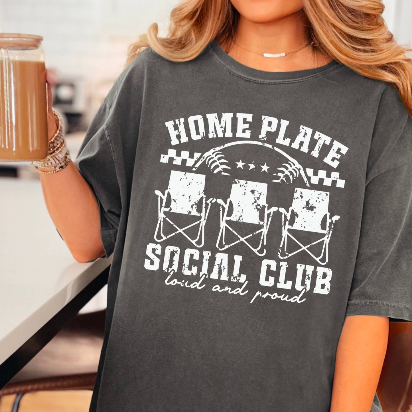 Home Plate Social Club Baseball Graphic Shirt Comfort Colors