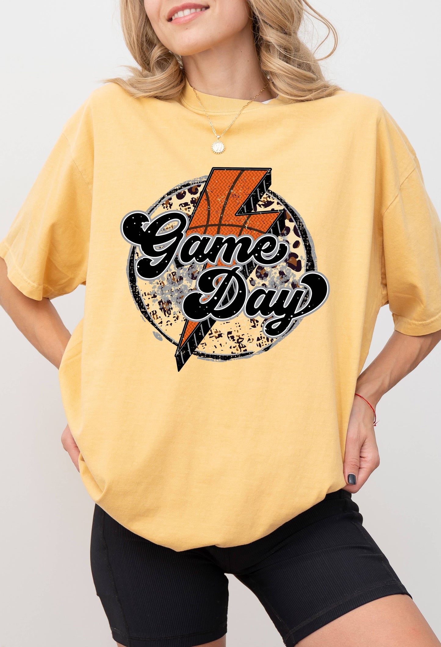 Distressed Leopard Game Day Graphic Tee