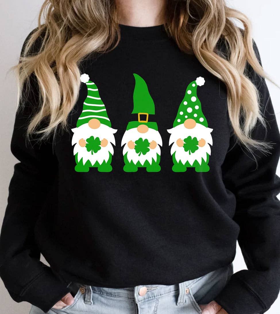 Shamrock Gnome - St. Patrick's Day Shamrock Fun Sweatshirt