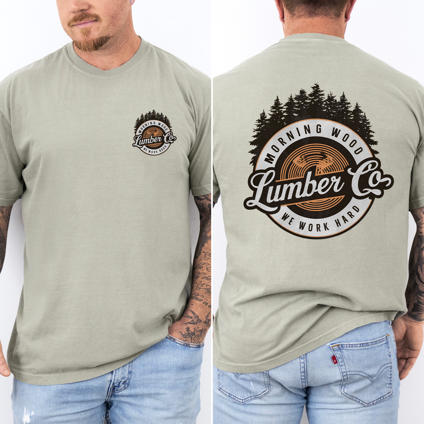 Morning Wood Lumber, Funny, Dad Father's Day Husband T-Shirt