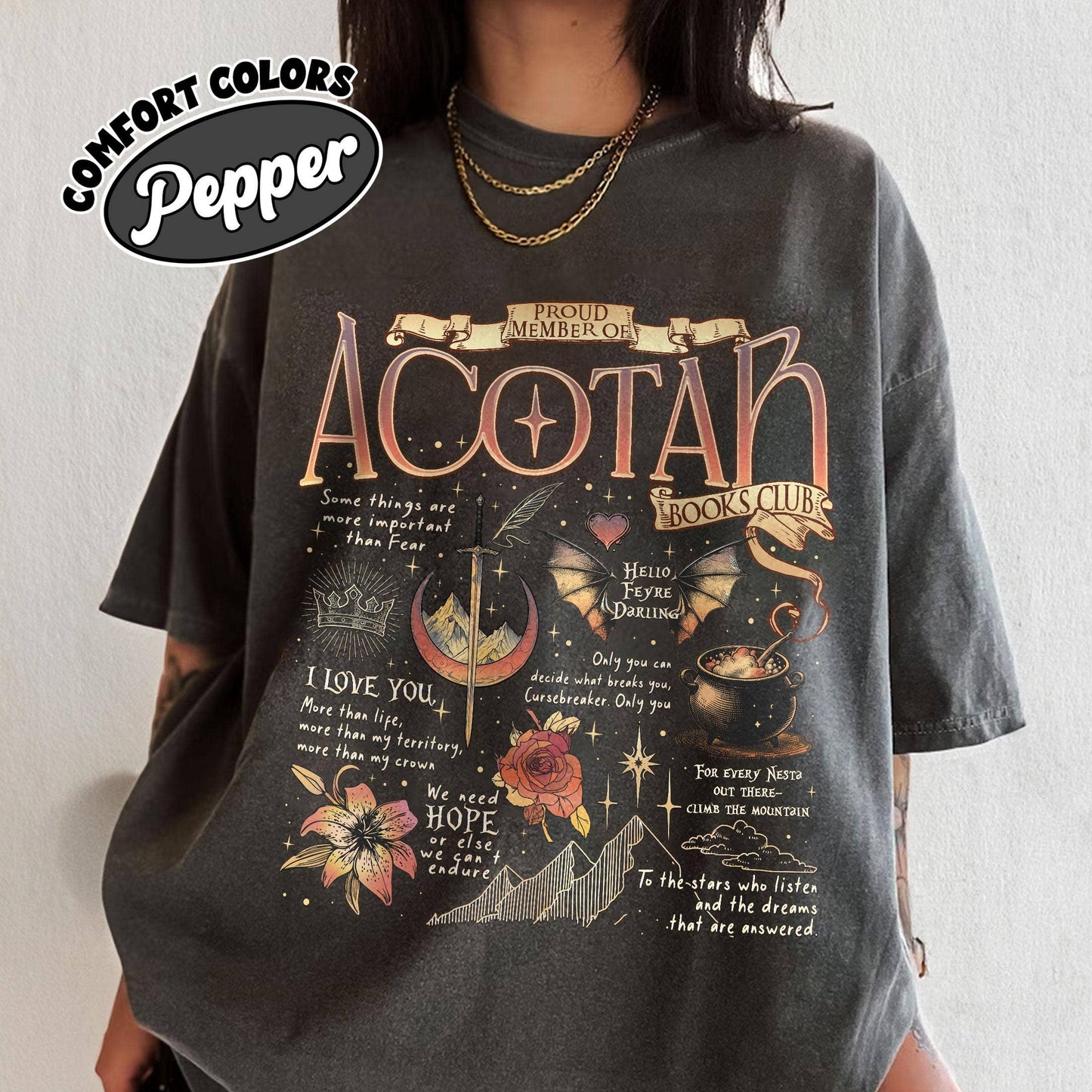 A Court of Thorns and Roses Quote T-Shirt, Acotar Book Club