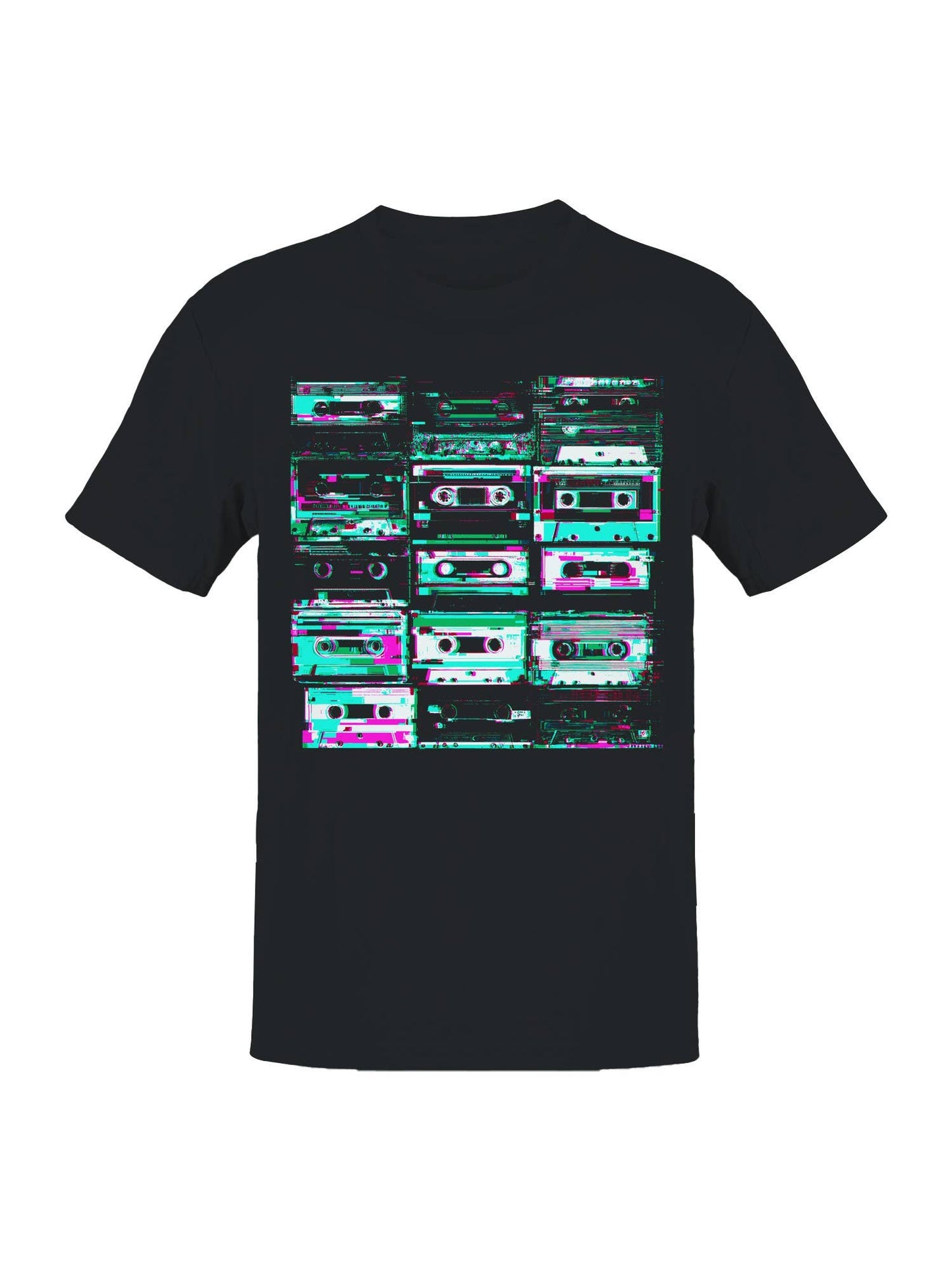 Retro Cassette Glitch Art Collection Men's T-Shirt