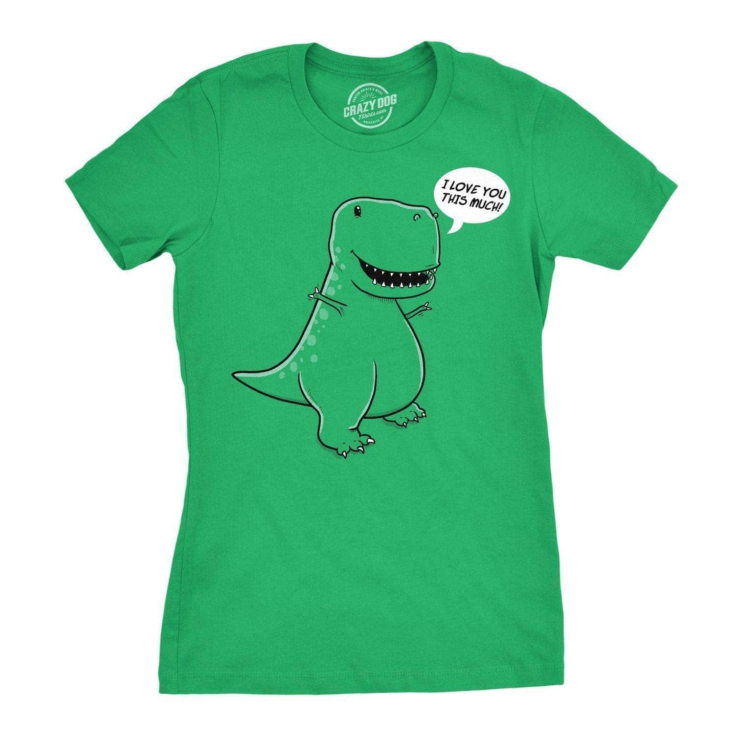 I Love You This Much T-Rex Women's Tshirt Dinosaur Graphic
