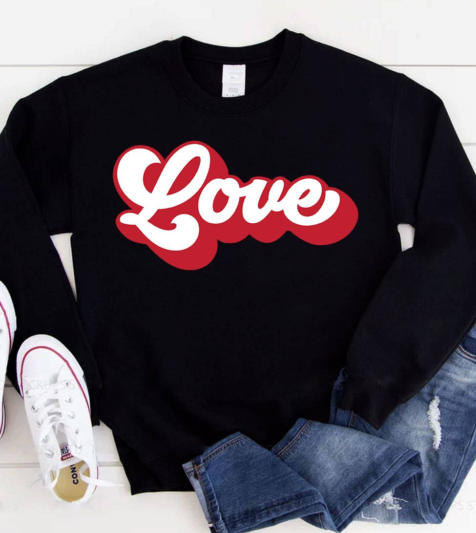 Love - Valentine's Day Love Cursive Cute Sweet Sweatshirt