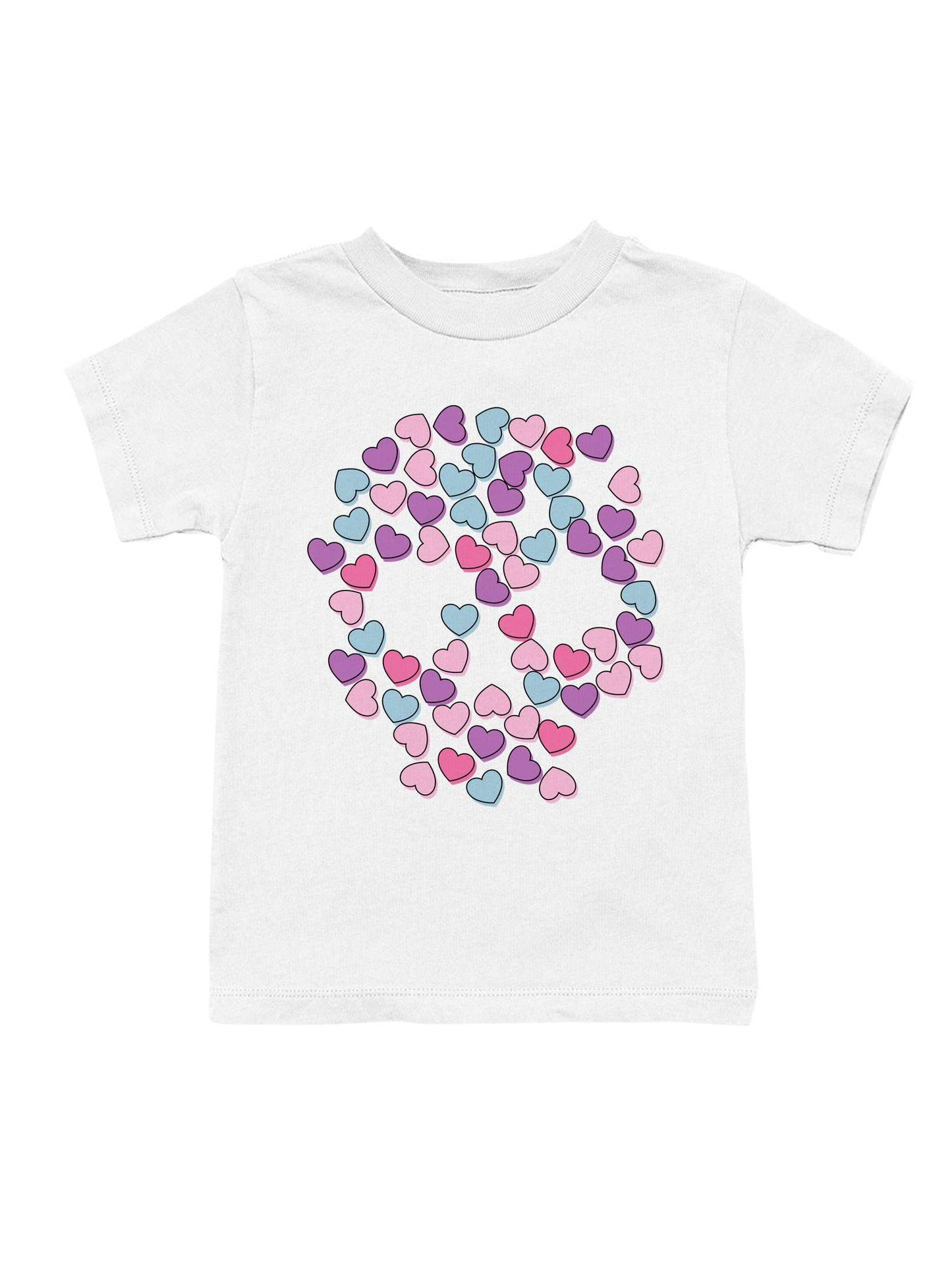 Heart-Filled Peace Symbol Youth's T-Shirt