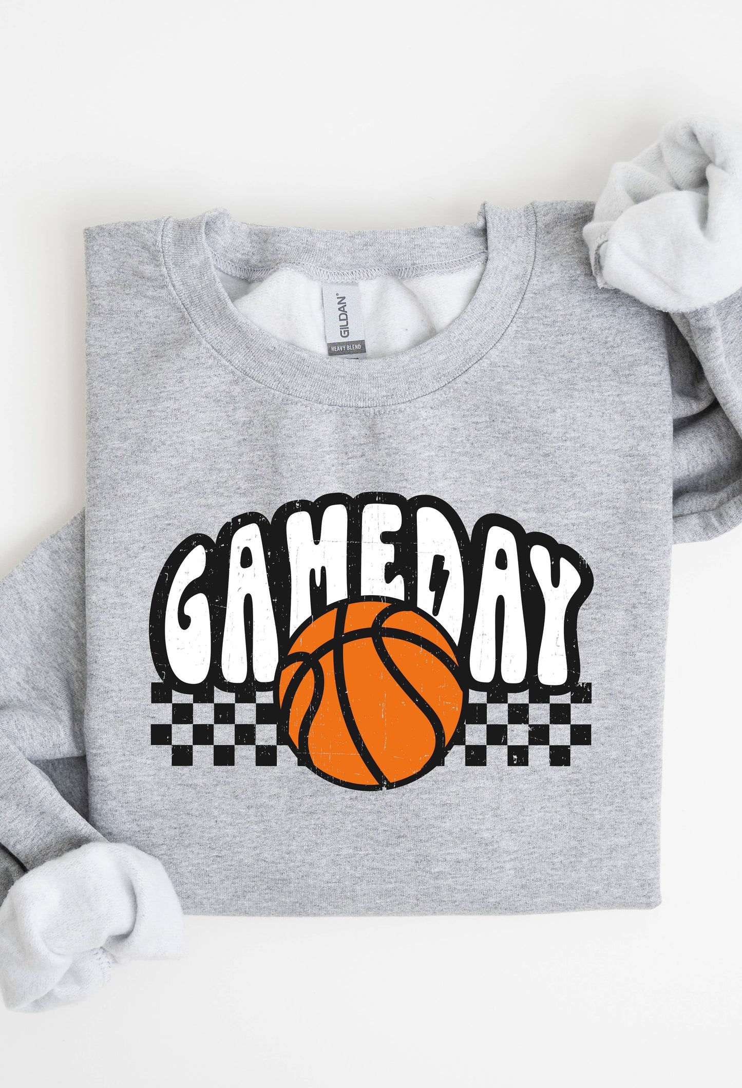 Retro Checkered Game Day Graphic Sweater