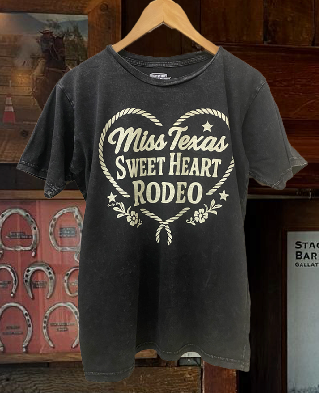 Miss Texas Sweet Heart Rodeo Acid Washed 90's Unisex T Shirt