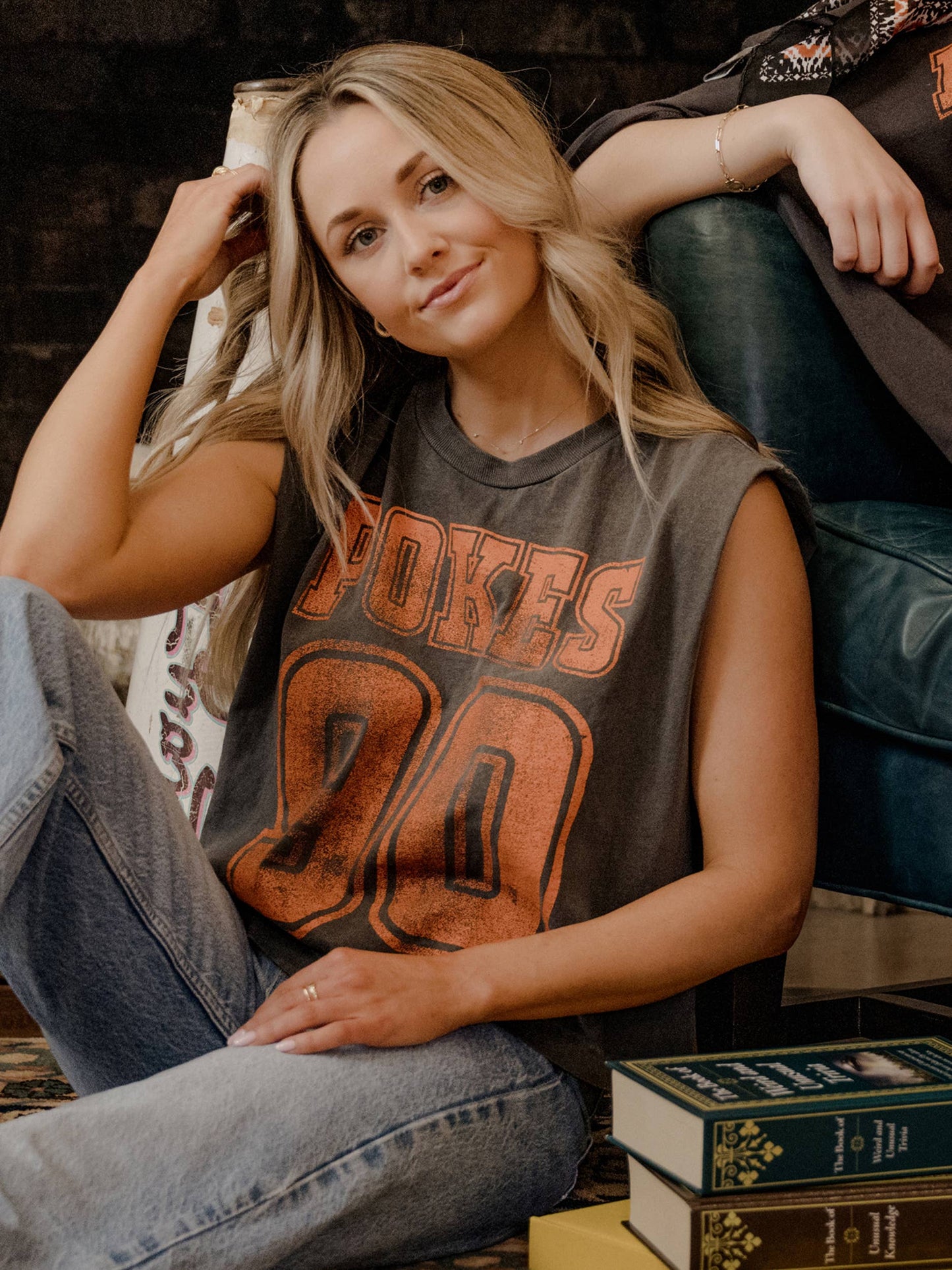 Oklahoma State University Cowboys Player Charcoal Tank Top